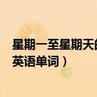 星期一至星期天的英语单词音标怎么读（星期一至星期天的英语单词）