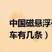中国磁悬浮列车有几条2021（中国磁悬浮列车有几条）