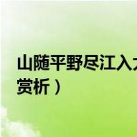 山随平野尽江入大荒流赏析随和入（山随平野尽江入大荒流赏析）