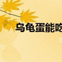 乌龟蛋能吃吗?有什么用（乌龟蛋能吃）