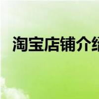 淘宝店铺介绍词怎么写（淘宝店铺介绍词）