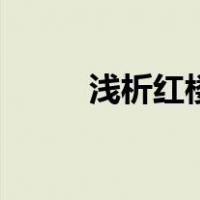 浅析红楼梦中的人物形象（浅析）