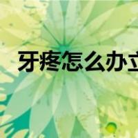 牙疼怎么办立刻止痛土方法（牙疼怎么办）