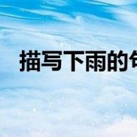 描写下雨的句子100字（描写下雨的句子）