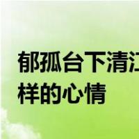 郁孤台下清江水中间多少行人泪表达了作者怎样的心情
