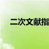 二次文献指的是什么（二次文献是什么）