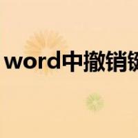 word中撤销键不能用（word撤销键不能用）