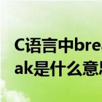 C语言中break是什么意思（C语言程序中break是什么意思）
