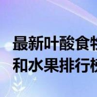 最新叶酸食物和水果排行榜（富含叶酸的食物和水果排行榜）