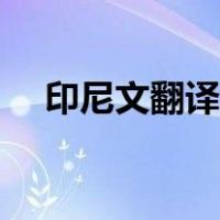 印尼文翻译中文字典（印尼文翻译中文）