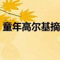 童年高尔基摘抄好词好句（童年高尔基摘抄）
