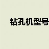 钻孔机型号规格参数（钻孔机型号规格）