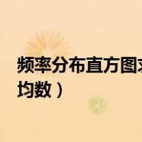 频率分布直方图求平均数中位数众数（频率分布直方图求平均数）