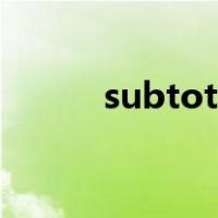 subtotal函数和sum函数的区别