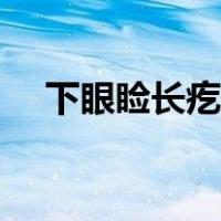 下眼睑长疙瘩不痛不痒（下眼睑长疙瘩）