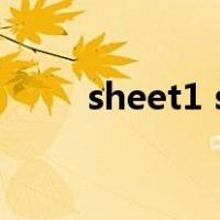 sheet1 sheet2sheet3是什么意思