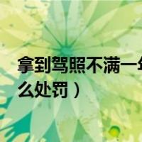 拿到驾照不满一年上高速怎么处罚（驾照不满一年上高速怎么处罚）