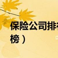 保险公司排行榜前十名2022（保险公司排行榜）