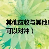 其他应收与其他应付可以对冲么（其他应收款和其他应付款可以对冲）