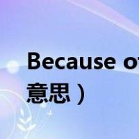 Because of什么意思?（because of是什么意思）