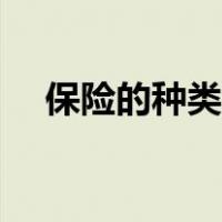 保险的种类有哪些（保险的种类有哪些）