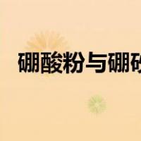 硼酸粉与硼砂的区别（硼酸和硼砂的区别）