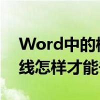 Word中的横线怎么去掉（WORD上面的横线怎样才能去掉）