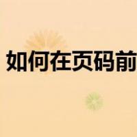 如何在页码前后加横线（如何插入页码横线）