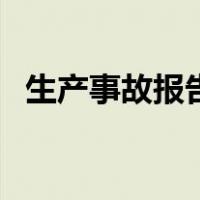 生产事故报告单模板（生产事故报告范文）