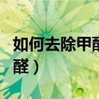 如何去除甲醛最快的方法最有效（如何去除甲醛）