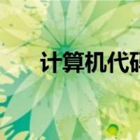 计算机代码是什么意思（计算机代码）