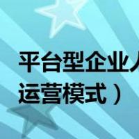 平台型企业人力资源管理模式（人力资源公司运营模式）