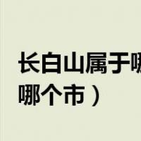 长白山属于哪个省哪个市哪个区（长白山属于哪个市）