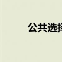 公共选择理论的内容（公共选择）