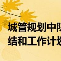 城管规划中队半年工作总结（城管中队工作总结和工作计划）