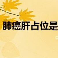 肺癌肝占位是什么意思（肝占位是什么意思）