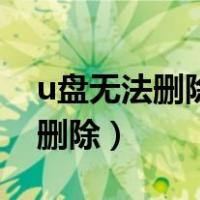 u盘无法删除文件夹怎么办（u盘文件夹无法删除）