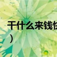 干什么来钱快犯法也行（干什么来钱快不犯法）