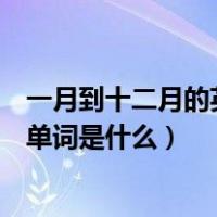 一月到十二月的英语单词是什么意思（一月到十二月的英语单词是什么）