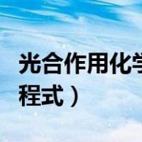 光合作用化学方程式及场所（光合作用化学方程式）
