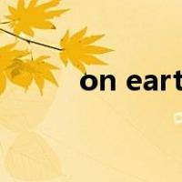 on earth与on the earth 的区别