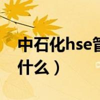 中石化hse管理体系是什么（hse管理体系是什么）