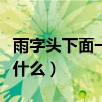 雨字头下面一个齐念什么字（雨字头一个齐念什么）