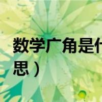 数学广角是什么意思图片（数学广角是什么意思）