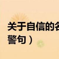 关于自信的名言警句及出处（关于自信的名言警句）