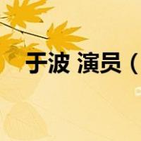 于波 演员（于波的个人资料和影视作品）
