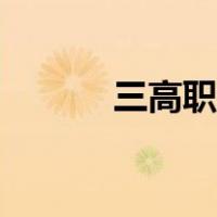 三高职业指什么（职业指什么）