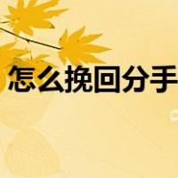 怎么挽回分手的女友（分手了怎么挽回女友）