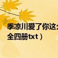 季凉川爱了你这么多年全四册番外（季凉川爱了你这么多年全四册txt）