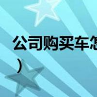 公司购买车怎么做账（公司购买车辆如何做账）